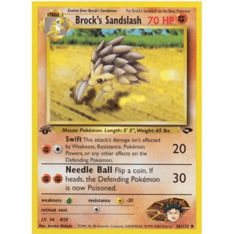 1st edition Brock's Sandslash - Gym Challenge #036/132