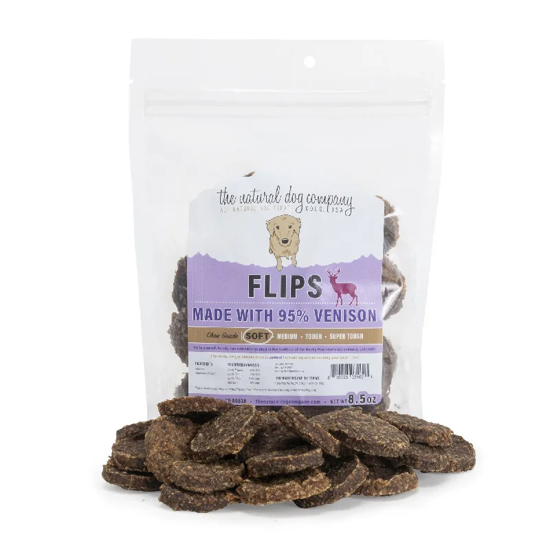 Natural Dog Venison Flips 8.5oz