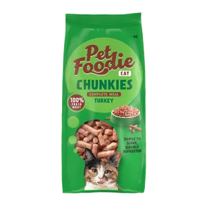 Pet Foodie Cat Raw - Chunks Turkey, 300g