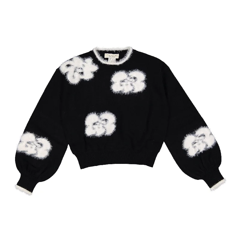 Twinset Black Flower Detail Sweater