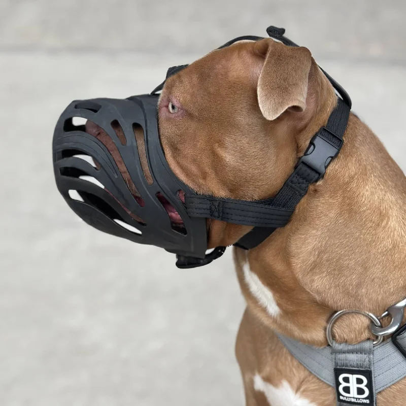 Flexible Cage Muzzle - TPE Material - Legal Requirement | S-XL Breeds - Black