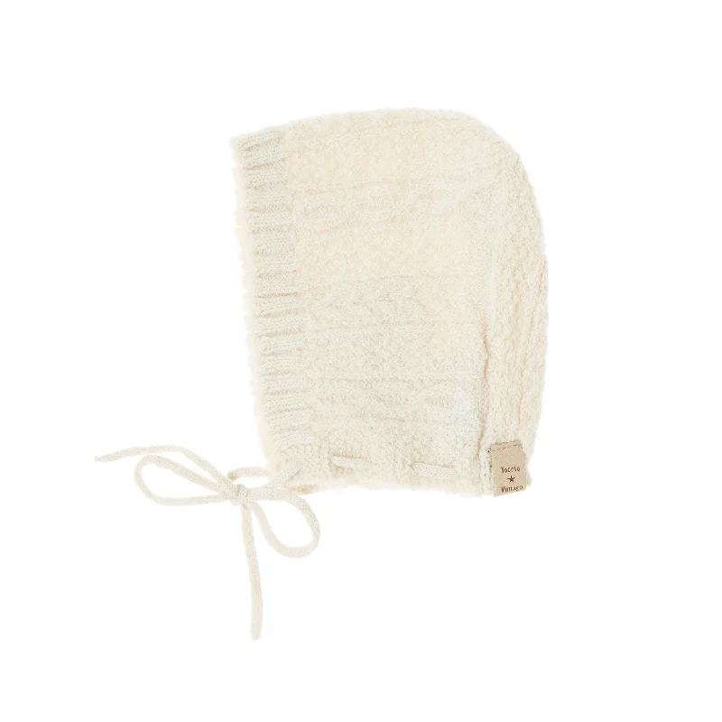 Tocoto Vintage Off White Knit Bonnet