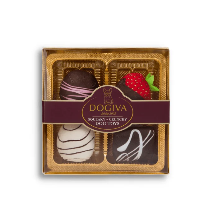 Fab Dog Dogiva Box of Chocolates Dog Toy