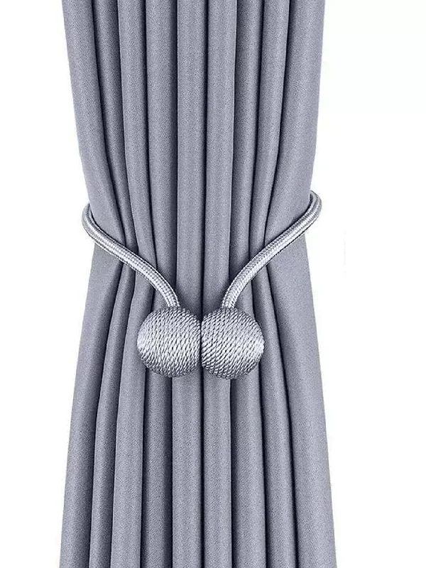 1pc Magnetic Curtain Tieback, Braided Rope Magnetic Buckle For Holding Curtains & Drapes, Simple & Elegant Home Decor