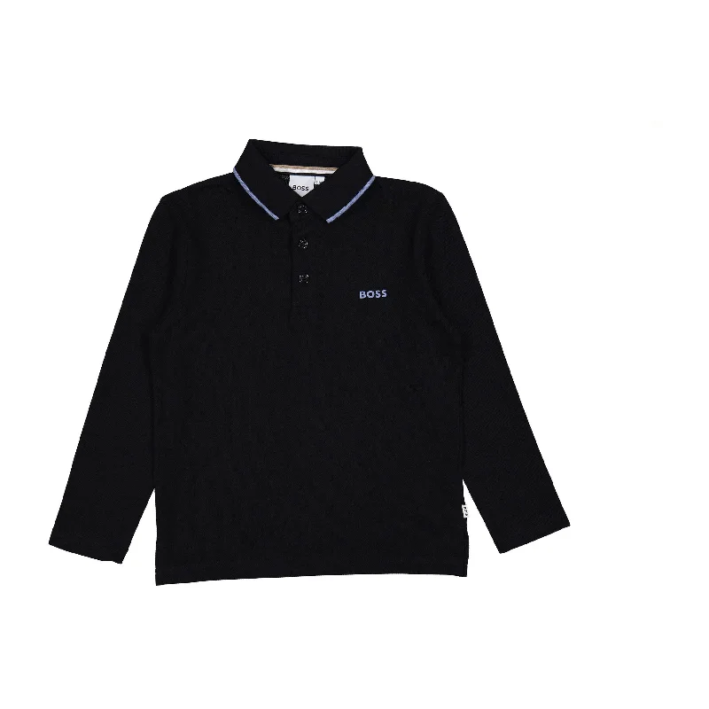 Hugo Boss Black Mini Me Long- Sleeve Polo