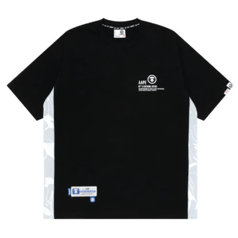 Aape Logo panel T-shirt Black