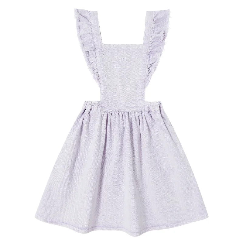 Tocoto Vintage Lilac Denim Pinafore Dress