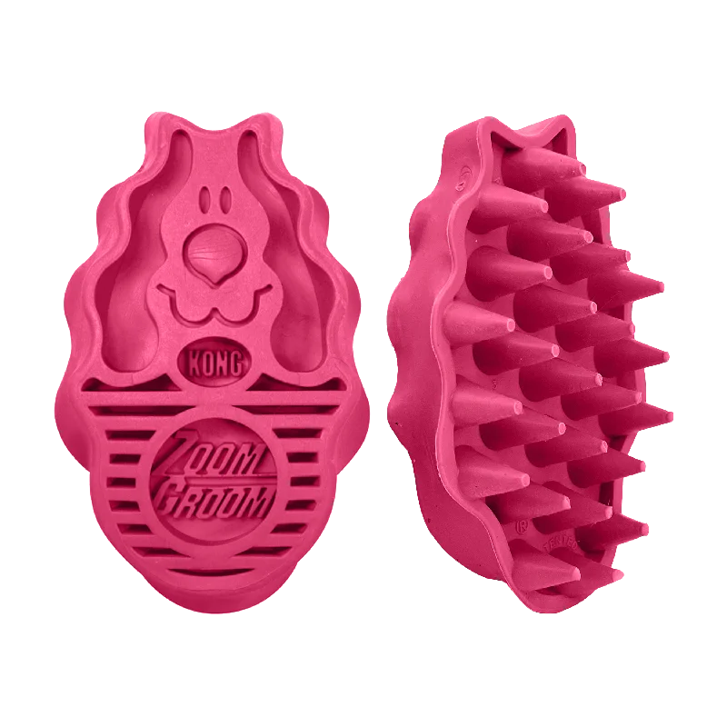 KONG ZoomGroom™ Raspberry Dog Grooming Brush