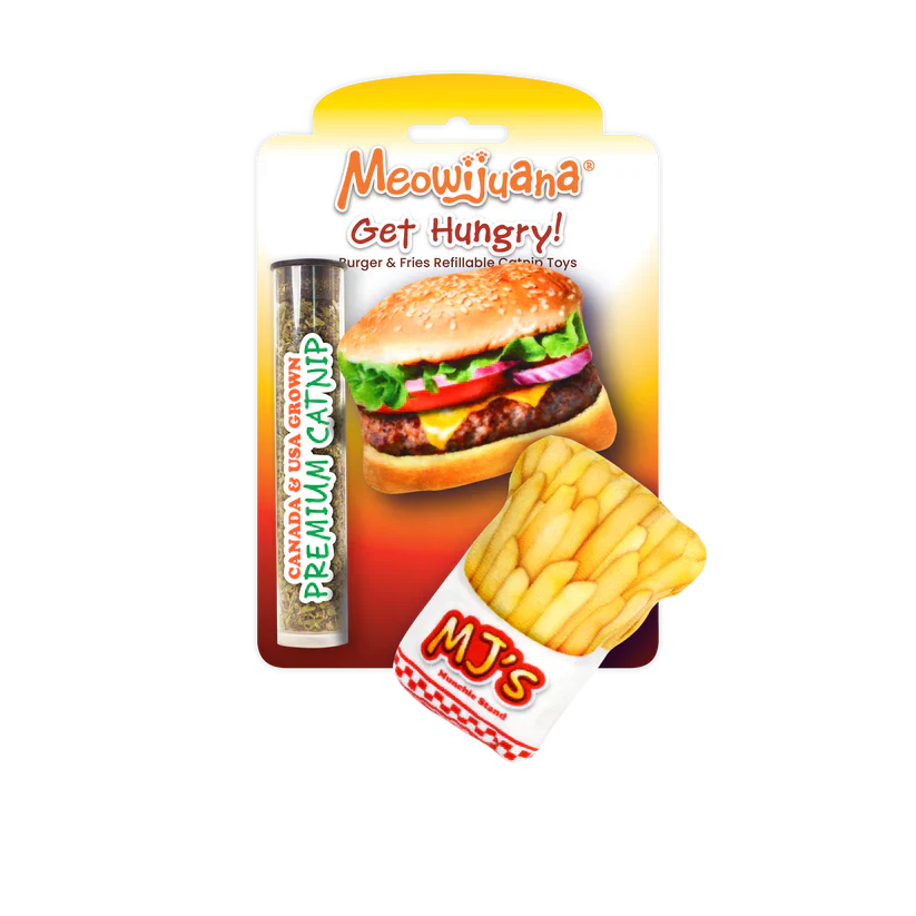 Meowijuana Get Hungry Refillable Burger and Fries Cat Toys