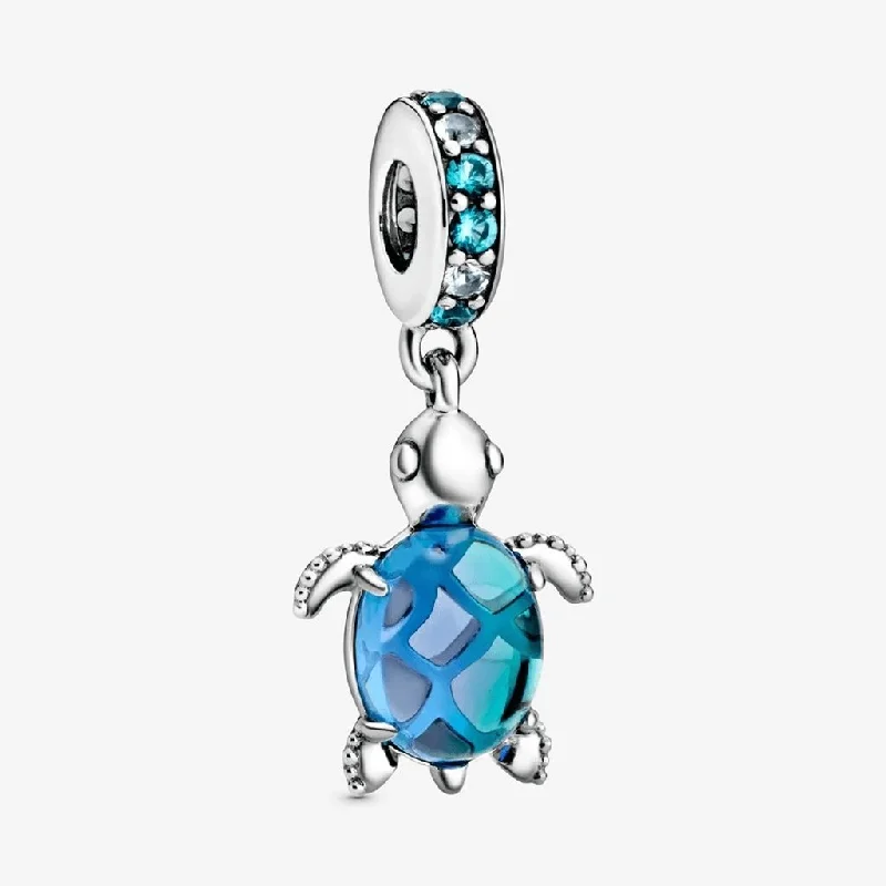 PANDORA : Murano Glass Sea Turtle Dangle Charm