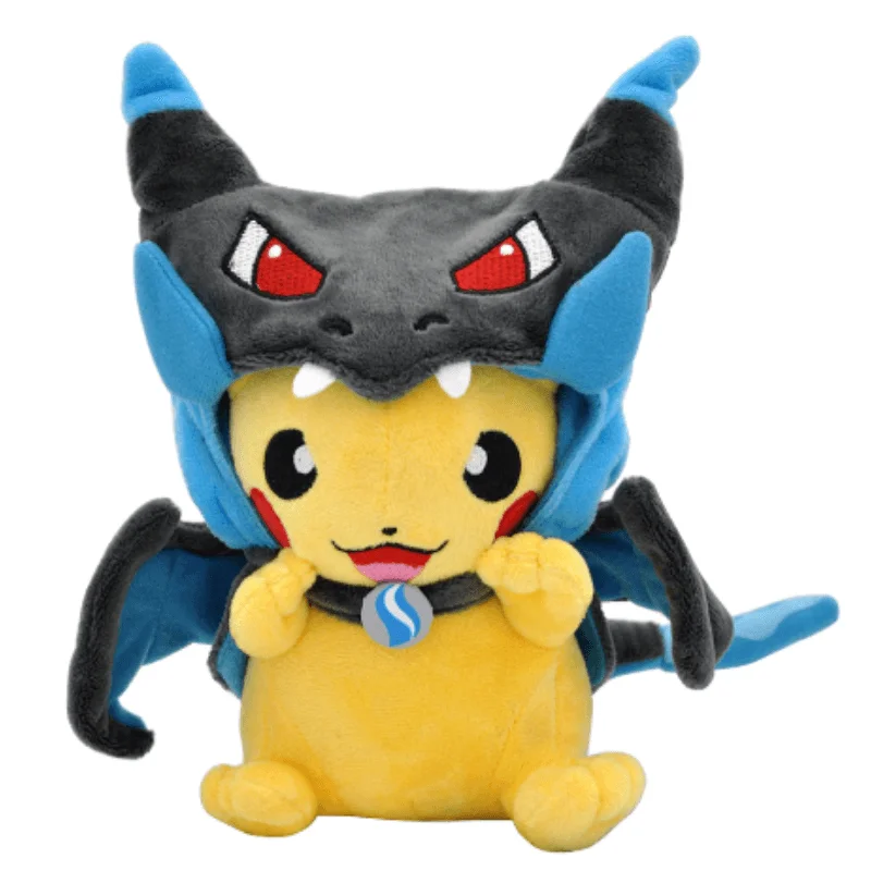 Pokémon Plush Cosplay Pikachu Mega Charizard X 8in