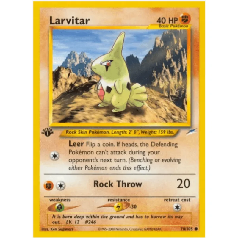 1st Edition Larvitar - Neo Destiny #070/105 (Lightly Played)