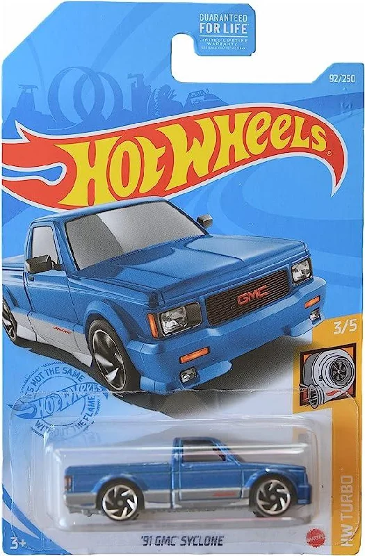 Hot Wheels '91 GMC Syclone, [Blue] 92/250 Turbo 3/5