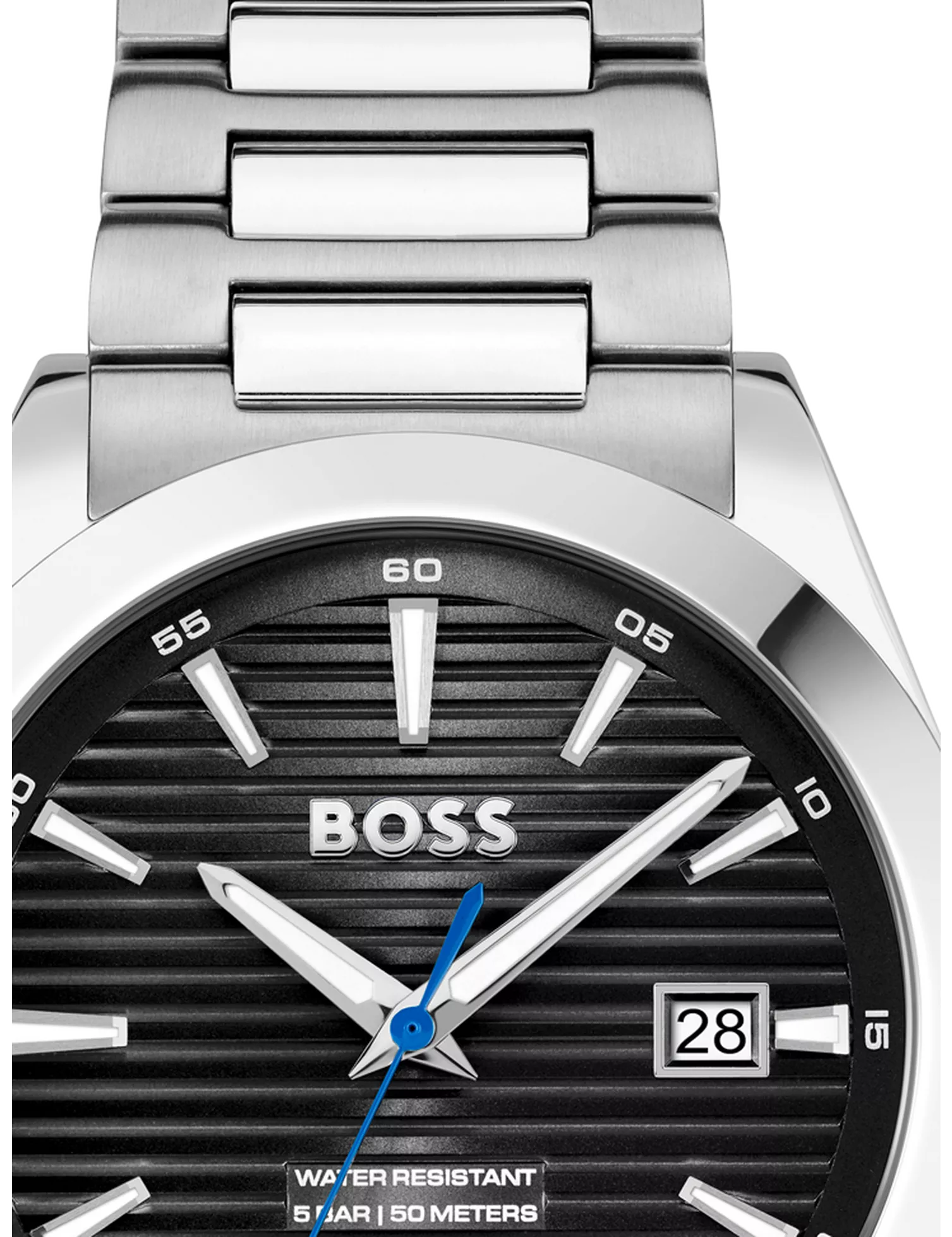 BOSSS Men's Strike Date Bracelet Strap Watch