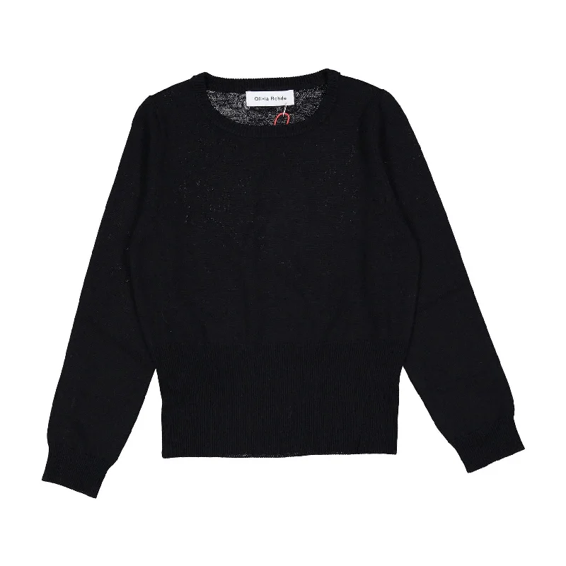 Olivia Rohde Black Long Sleeve Pullover