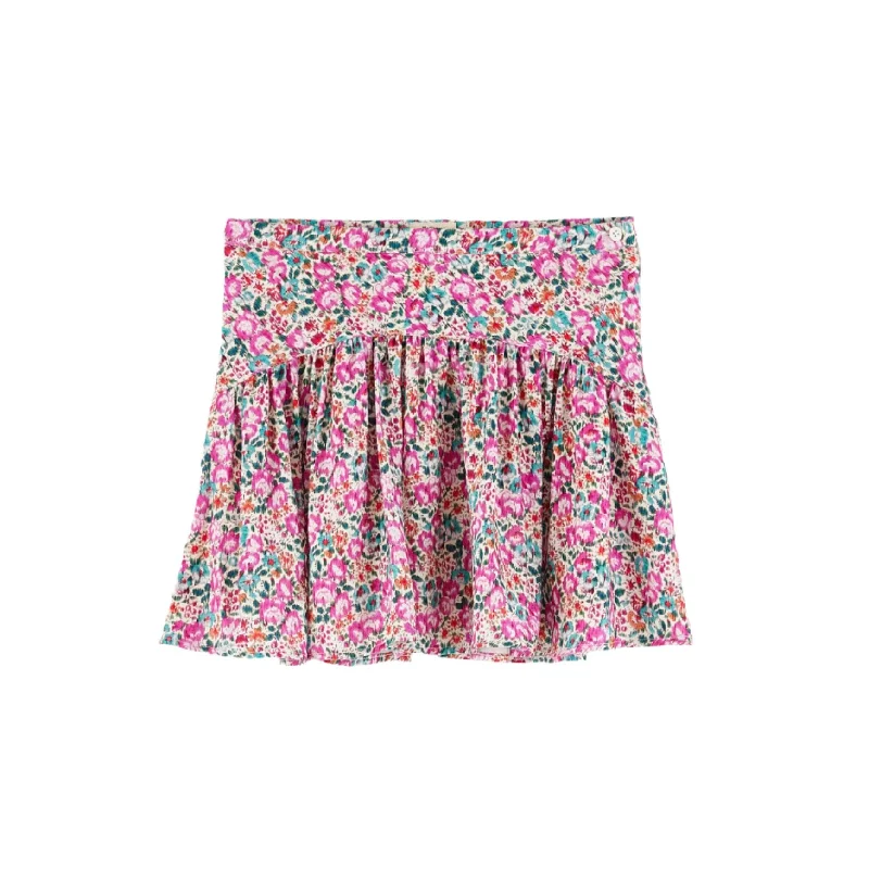 Bellerose Purple Floral Paradox Skirt