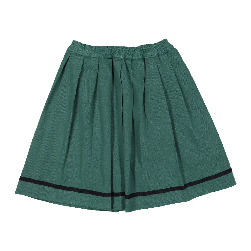 Morley Pine Green Pleated Long Skirt