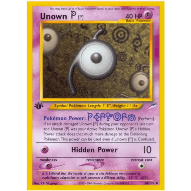 1st Edition Unown [P] - Neo Destiny #058/105 (Lightly Played)