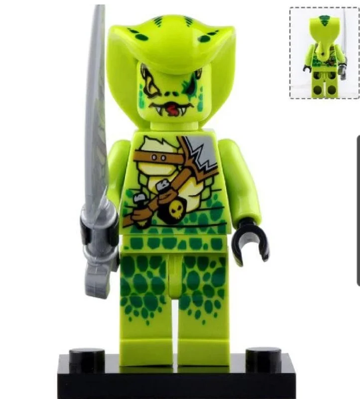 Custom Lego Compatible Ninjago Lasha Green Snake Minifig