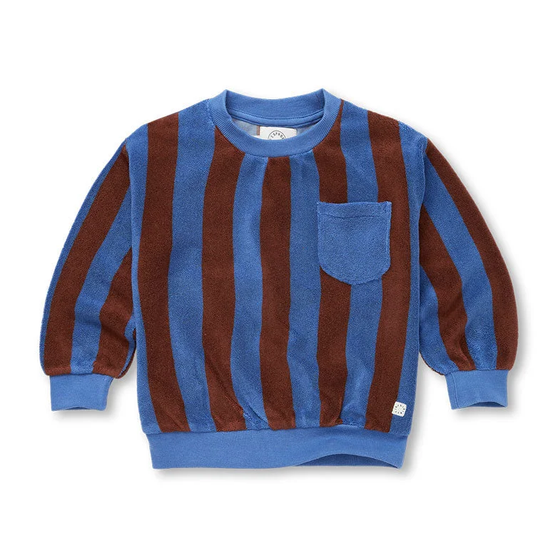 Sproet and Sprout Brown Terry Stripe Sweatshirt