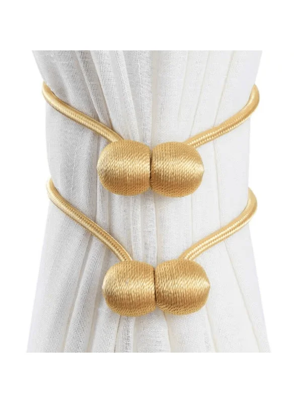 Set of 2 Magnetic Curtain Ties, Braided Rope Magnetic Buckle, Curtain Tie Buckle for Fastening Curtains and Drapes, Curtain Decoration for Home Bedroom Office Decoration