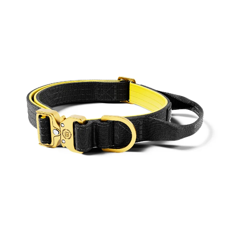 2.5cm Lighter Combat® Collar | Handle & Rated Clip - Black x Yellow