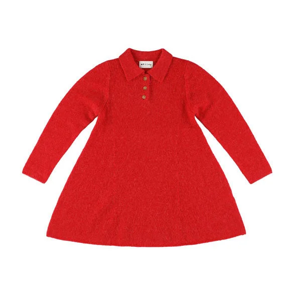 Morley Red Knitted Wool Dress