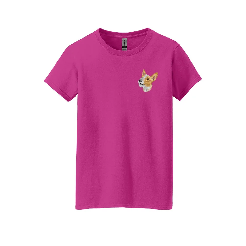 Portuguese Podengo Embroidered Ladies T-Shirt