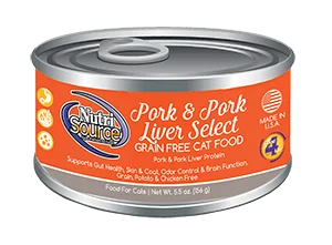 NutriSource® Grain Free Pork & Pork Liver Select Canned Cat Food