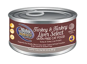 NutriSource® Grain Free Turkey & Turkey Liver Select Canned Cat Food