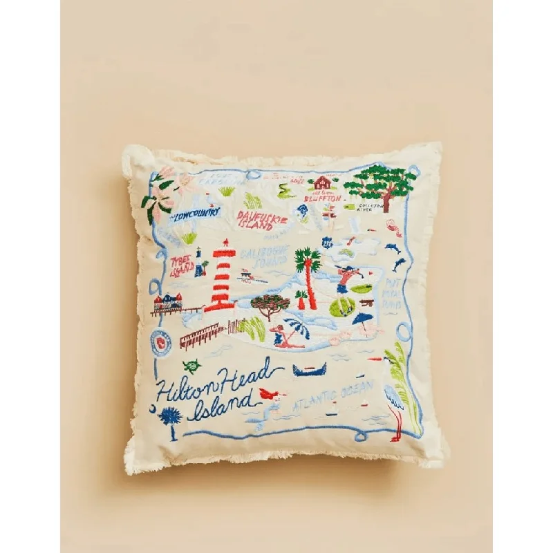 Spartina 449 : Hilton Head Embroidered Pillow (W)