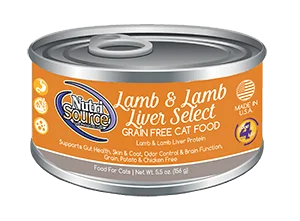 NutriSource® Grain Free Lamb & Lamb Liver Select Canned Cat Food