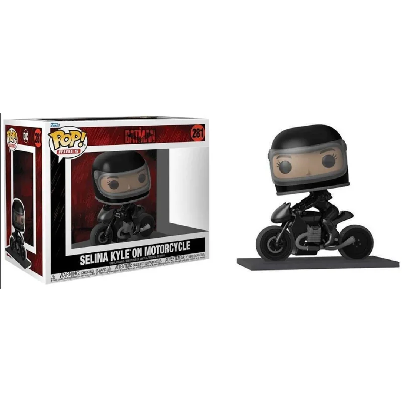 Funko Pop! Selina Kyle on Motorcycle (Rides, The Batman) #281