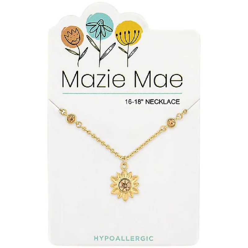 Center Court: Gold Sunflower Mazie Mae Necklace