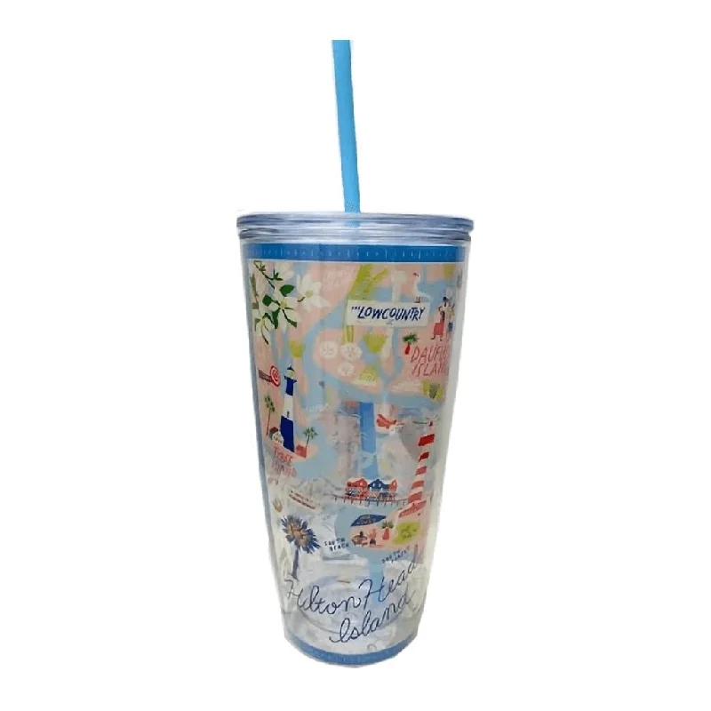 Spartina 449 : Clear Drink Tumbler 24 oz. Hilton Head  (W)