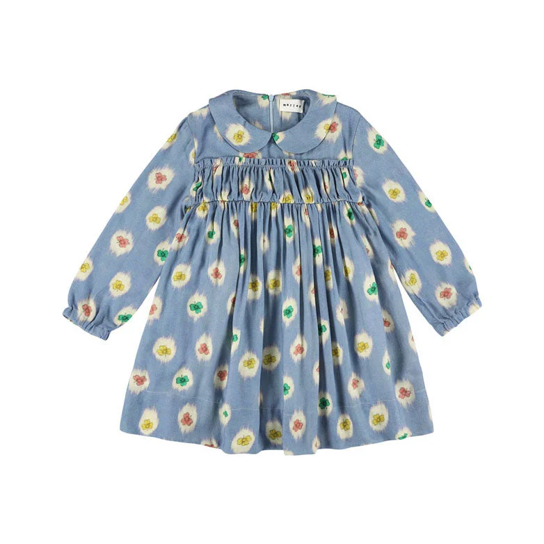 Morley Blue Clover Ruffle Dress