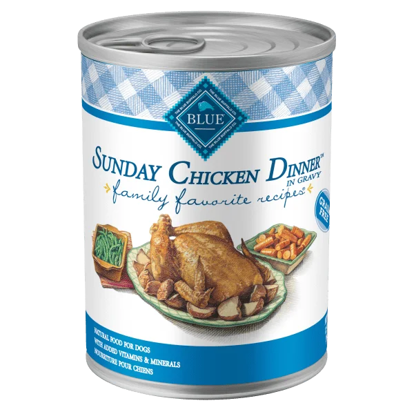 BLUE Family Favorite Recipes Sunday Chicken Dinner Canned Dog Food