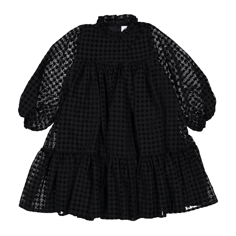 Olivia Rohde Black Gingham Tulle Dress