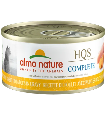 Almo Nature HQS Complete Chicken Recipe with Sweet Potatoes in gravy Wet Cat Food (2.47 oz)