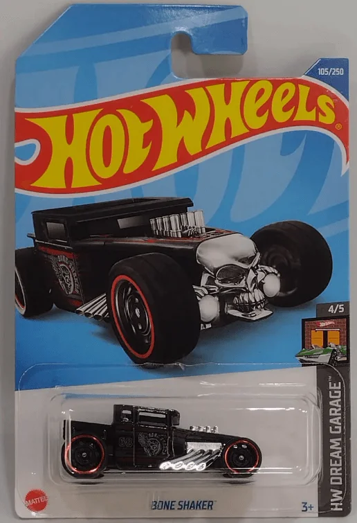 Hot Wheels Bone Shaker Black 105/250 2022 HW Dream Garage 4/5