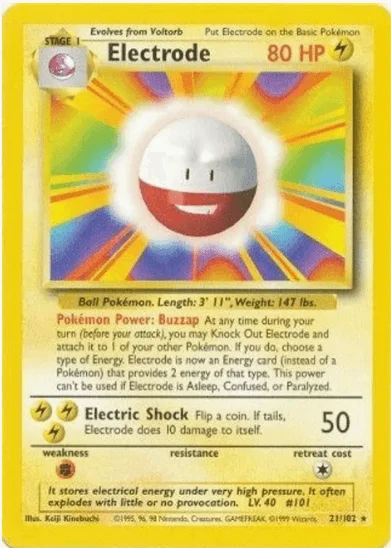 Electrode - Base Set #021/102 (Moderately Played)