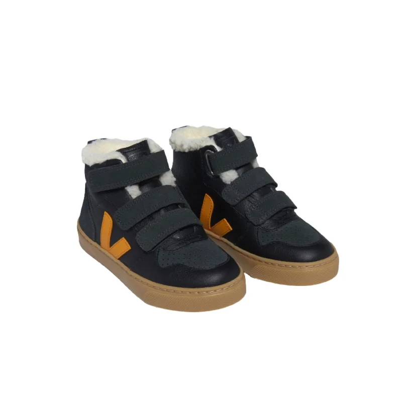 VEJA Black Ouro Grafite Small V10 Mid Winter Sneaker