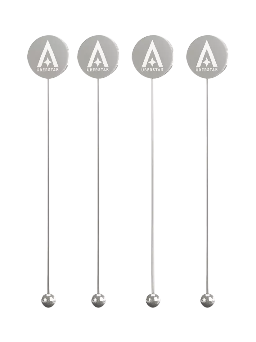 Uberstar Stainless Steel Cocktail Stirrers, Set of 4