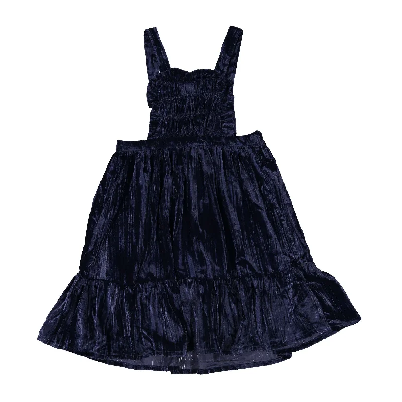 Tocoto Vintage Navy Velvet Pichi Dress