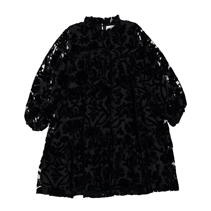 Olivia Rohde Black Floral Lace Dress