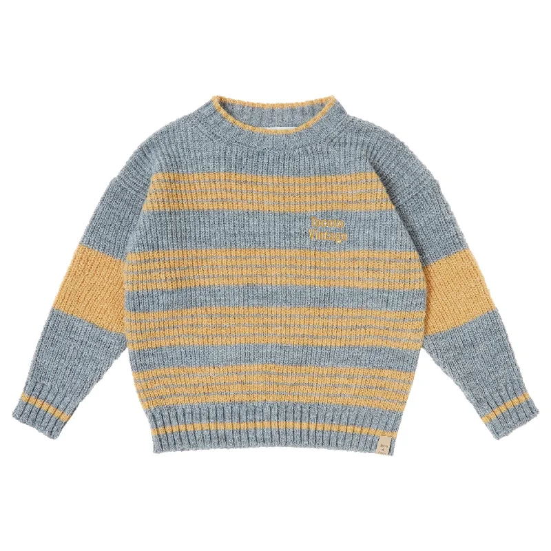 Tocoto Vintage Mustard Striped Pullover