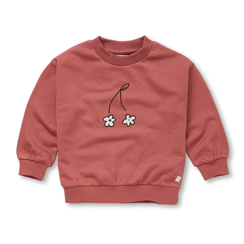 Sproet and Sprout Mauve Cherry Flower Sweatshirt