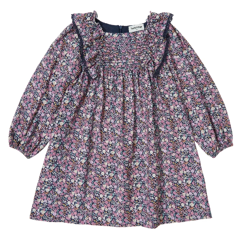 Tocoto Vintage Navy Flower Print Dress