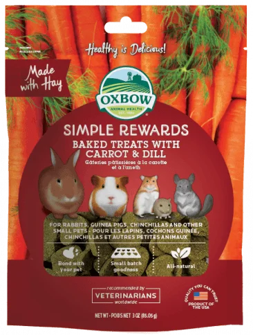 Oxbow Simple Rewards Baked Treats with Carrot & Dill (3.0-oz)