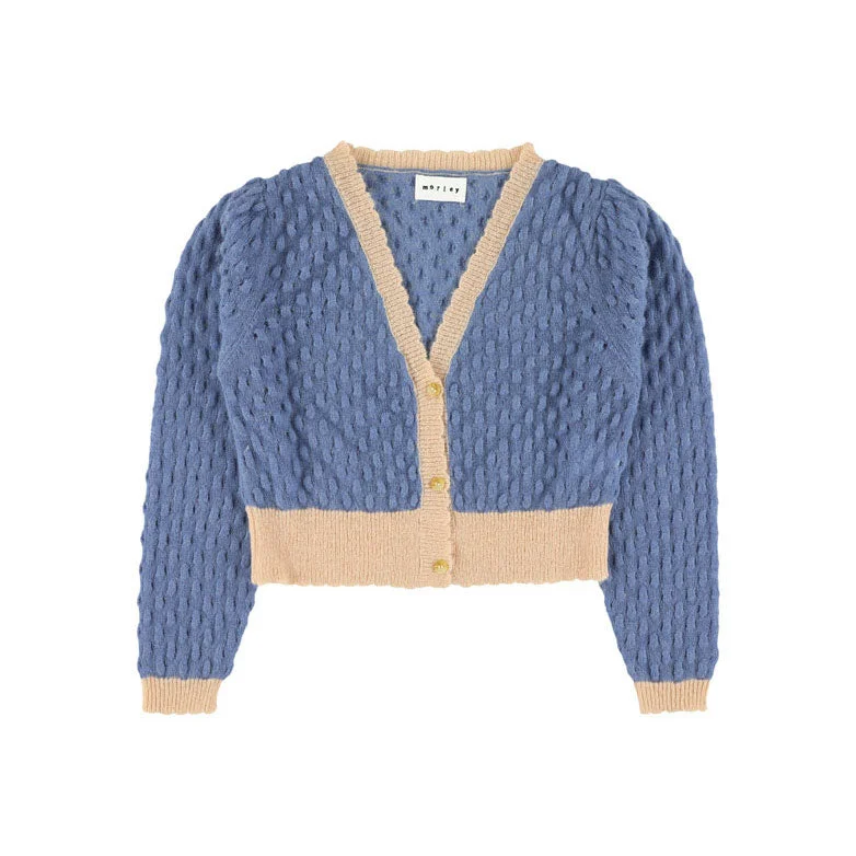 Morley Blue Bicolor Cardigan